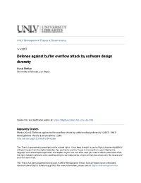 Defense Against Buffer Overflow Attack by Software Design Diversity" (2007)