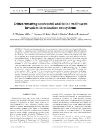 Differentiating Successful and Failed Molluscan Invaders in Estuarine Ecosystems