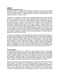 Disease/Syndrome Features: Mutations in CDKL5 Are Associated