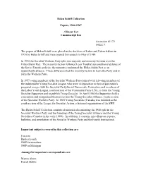 Helen Schiff Papers