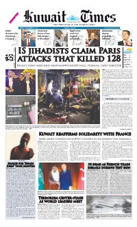 IS Jihadists Claim Paris Attacks That Killed