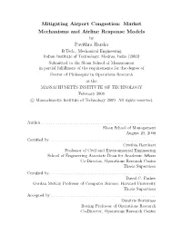 Mitigating Airport Congestion: Market Mechanisms and Airline Response