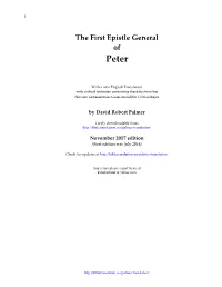 The First Epistle of Peter