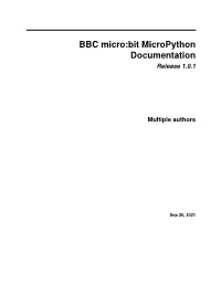 BBC Micro:Bit Micropython Documentation Release 1.0.1