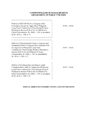 COMMONWEALTH of MASSACHUSETTS DEPARTMENT of PUBLIC UTILITIES ) Petition of NSTAR Elec