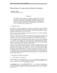 Measuring Calibration in Deep Learning