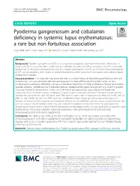 Pyoderma Gangrenosum and Cobalamin