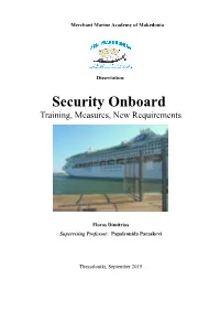 Security Onboard Training, Measures, New Requirements