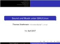Sound Und Musik Unter GNU/Linux