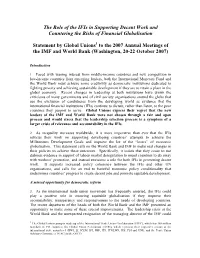 The Role of the Ifis in Supporting Decent Work and Countering the Risks of Financial Globalisation