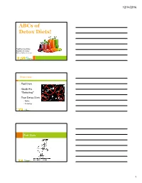 Abcs of Detox Diets!