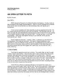 An Open Letter to Peta