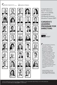 Canada's Leading Program for Directors