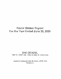 Fiscal Status Report for the Year Ended June 30,2009