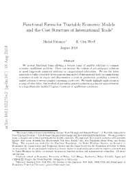 Functional Forms for Tractable Economic Models and the Cost Structure of International Trade∗