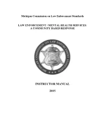 Mental Health Instructor Manual