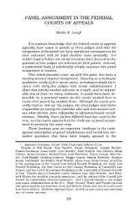 Panel Assignment in the Federal Courts of Appeals