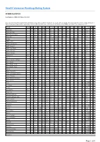 Small Catamaran Handicap Rating System