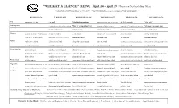 "WEEK at a GLANCE" MENU April 24