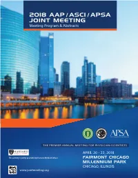 2018 Joint Meeting Program