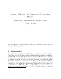 Abstract Convexity for Nonconvex Optimization Duality