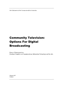 Community Television: Options for Digital Broadcasting