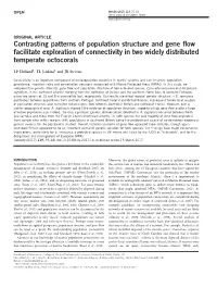 Contrasting Patterns of Population Structure and Gene Flow Facilitate