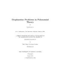 Diophantine Problems in Polynomial Theory