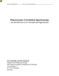 Fluorescence Correlation Spectroscopy 1