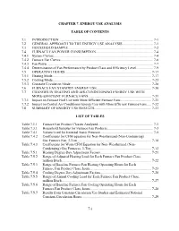 Furnace Fan Preliminary Analysis TSD Chapter 7. Energy Use Analysis