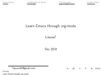 Learn Emacs Through Org-Mode