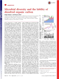 Microbial Diversity and the Lability of Dissolved Organic Carbon Craig E