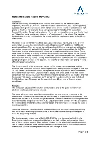 Notes from Asia Pacific May 2012