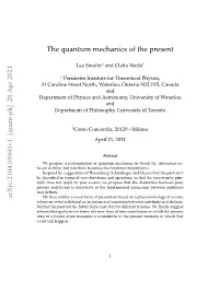 The Quantum Mechanics of the Present