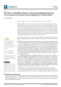 The Role of Buddhist Studies in Fostering Metadisciplinary Conversations and Improving Pedagogical Collaborations