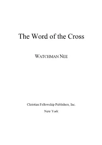 The Word of the Cross