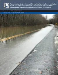 Transportation System Vulnerability and Resilience To