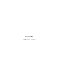 APPENDIX CII Ecological Risk Assessment