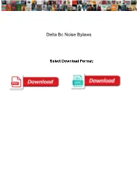 Delta Bc Noise Bylaws