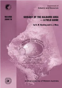 Geology of the Kalbarri Area 2006/19 — a Field Guide