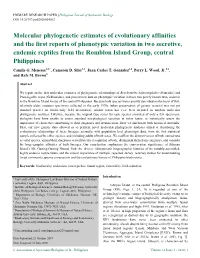 Molecular Phylogenetic Estimates of Evolutionary Affinities and the First