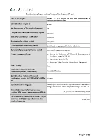 First Monitoring Report Under 2.2 Version of the Registered Project