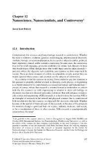 Nanoscience, Nanoscientists, and Controversy1