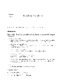 RN Random Numbers