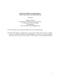 1 Structural Complexity in Visual Narratives: Theory, Brains, And