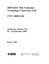 2009 IEEE 70Th Vehicular Technology Conference Fall