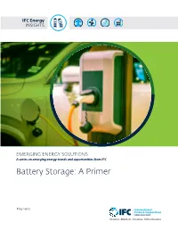 Battery Storage: a Primer