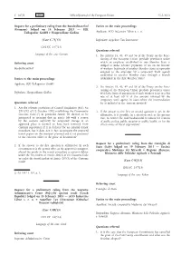 Case C-82/13: Request for a Preliminary Ruling from The