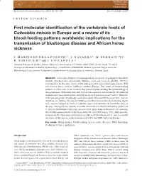 First Molecular Identification of the Vertebrate Hosts of Culicoides