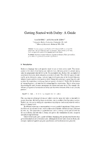 Getting Started with Dafny: a Guide
